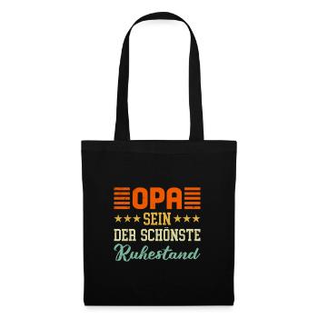 OPA SEIN DER SCHÖNSTE RUHESTAND Renteneintritt - Stoffbeutel - Schwarz - Vorne