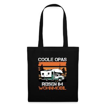 COOLE OPAS REISEN IM WOHNMOBIL Lustiges Opi - Stoffbeutel - Schwarz - Vorne