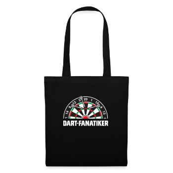 Dart Spieler DART-FANATIKER Lustiges Darts - Stoffbeutel - Schwarz - Vorne