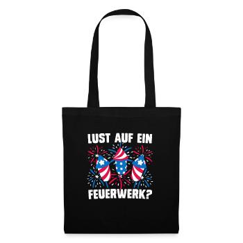 Pyrotechnik LUST AUF EIN FEUERWERK Lustiges - Stoffbeutel - Schwarz - Vorne