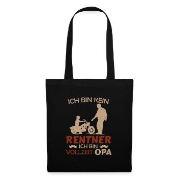 Rente BIN KEIN RENTNER BIN VOLLZEIT OPA - Stoffbeutel - Schwarz - Vorne