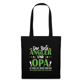 Opi BESTER ANGLER UND OPA SEIN IST NICHT EINFACH - Stoffbeutel - Schwarz - Vorne