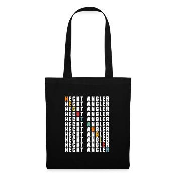 Angeln Hobby HECHT ANGLER Outfit Geburtstag - Stoffbeutel - Schwarz - Vorne