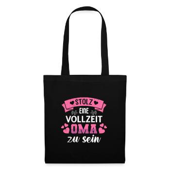 Omi STOLZ EINE VOLLZEIT OMA ZU SEIN Lustiges - Stoffbeutel - Schwarz - Vorne