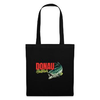 DONAU FLÜSTERER Angler Outfit Angeln Hobby - Stoffbeutel - Schwarz - Vorne