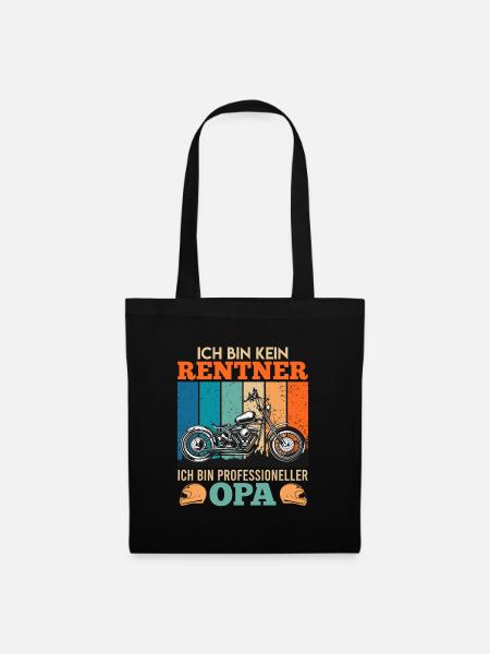 Opi BIN KEIN RENTNER BIN PROFESSIONELLER - Stoffbeutel - Schwarz