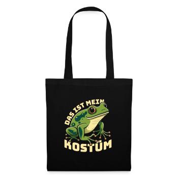 Karneval Party Frösche DAS IST MEIN FROSCHKOSTÜM - Stoffbeutel - Schwarz - Vorne
