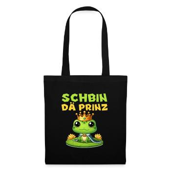 Karneval Kostüm SCHBIN DÄ PRINZ Lustiges - Stoffbeutel - Schwarz - Vorne