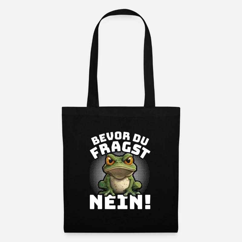 Karneval Kostüm BEVOR DU FRAGST NEIN! Lustiges - Stoffbeutel - Schwarz