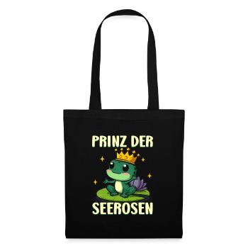 Karneval Kostüm PRINZ DER SEEROSE Frosch - Stoffbeutel - Schwarz - Vorne