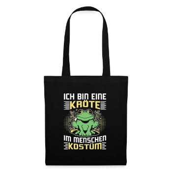 Karneval Kostüm Party BIN EINE KRÖTE DAS IST MEIN - Stoffbeutel - Schwarz - Vorne
