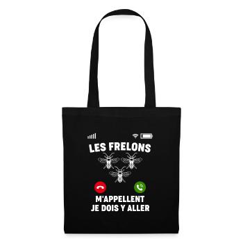 Humour Frelon Insecte Venin Prédateur - Sac en tissu - noir - Devant