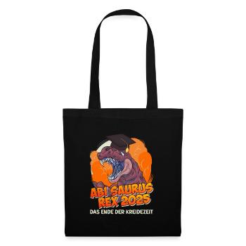 Abitur ABI SAURUS REX 2025 Abitur Lustiges - Stoffbeutel - Schwarz - Vorne