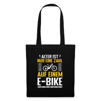 E-Bike ALTER IST NUR EINE ZAHL AUF EINEM E-BIKE - Stoffbeutel - Schwarz - Vorne