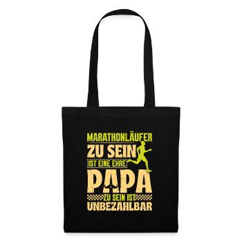 Papa MARATHON LÄUFER ZU SEIN EINE EHRE Lustiges - Stoffbeutel - Schwarz - Vorne