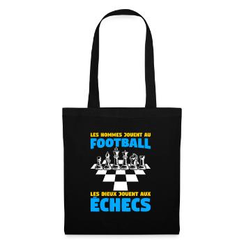 Joueur Échecs Citation Jeu Stratégie - Sac en tissu - noir - Devant