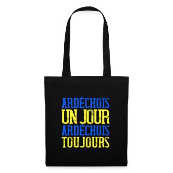 Ardéchois Un Jour Ardèchois Toujours - Sac en tissu - noir - Devant