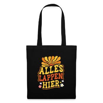 Malle ALLES LAPPEN HIER Retro Lustig - Stoffbeutel - Schwarz - Vorne