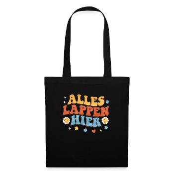 Malle ALLES LAPPEN HIER Retro Lustig - Stoffbeutel - Schwarz - Vorne