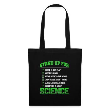 Stand Up For Science T-Shirt & Idée cadeau - Sac en tissu - noir - Devant