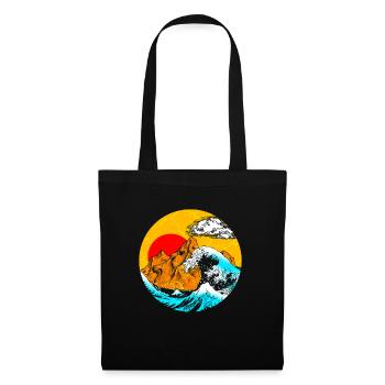 Art japonais - Sac en tissu - noir - Devant