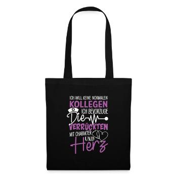 Aide aux personnes âgées Aide aux personnes âgées Aide soignante - Sac en tissu - noir - Devant