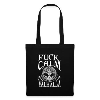 Fuck Calm - Wikinger Schlacht Walhalla Axt - Stoffbeutel - Schwarz - Vorne