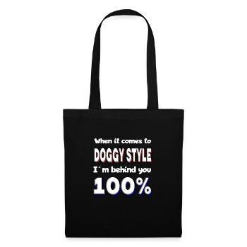 Doggystyle Proverbe Baise Sexe Sexe Po Anal - Sac en tissu - noir - Devant