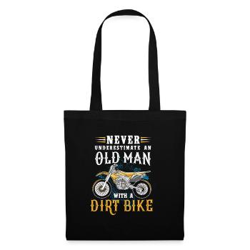 Never underestimate an old man with a dirt bike - Tote Bag - black - Front