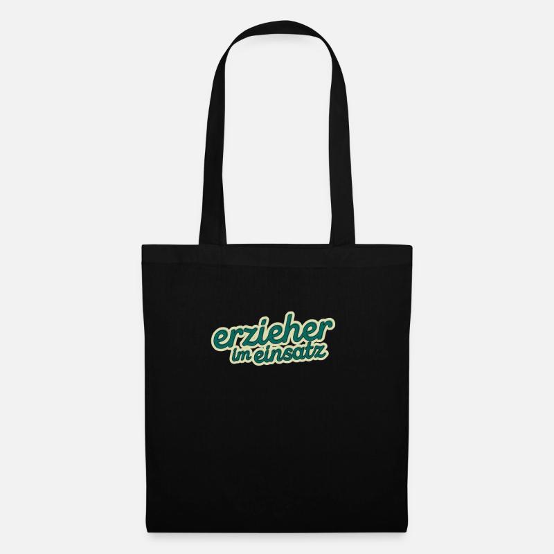 Erzieher im Einsatz - Stoffbeutel - Schwarz