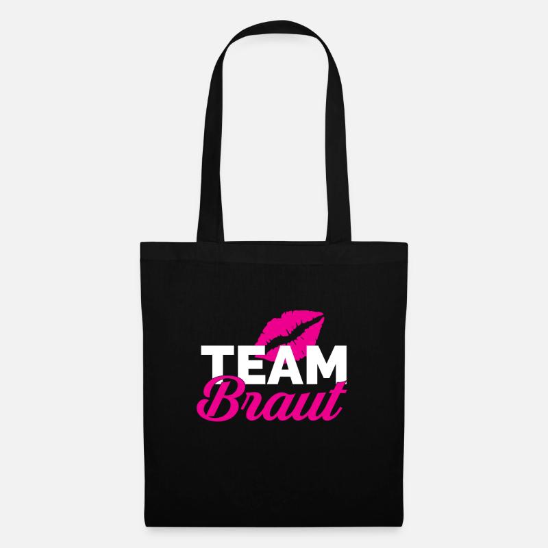 Team Braut - Stoffbeutel - Schwarz