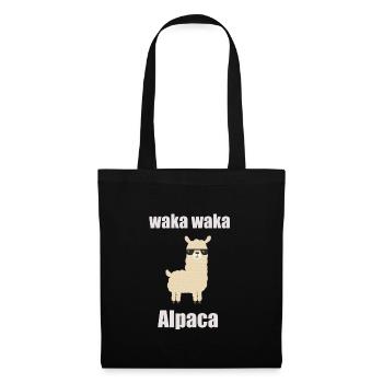 Waka Waka Alpaca Lama Spruch - Stoffbeutel - Schwarz - Vorne