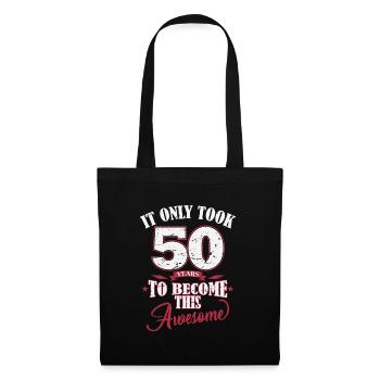 50e anniversaire Il n’a fallu que 50 ans pour Awesome - Sac en tissu - noir - Devant
