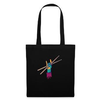 Schlagzeugstöcke Musik Drummer Drumsticks - Stoffbeutel - Schwarz - Vorne