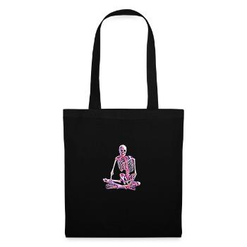 squelette - Sac en tissu - noir - Devant