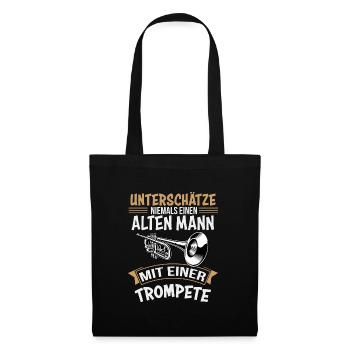 Trompette trompette cadeau - Sac en tissu - noir - Devant