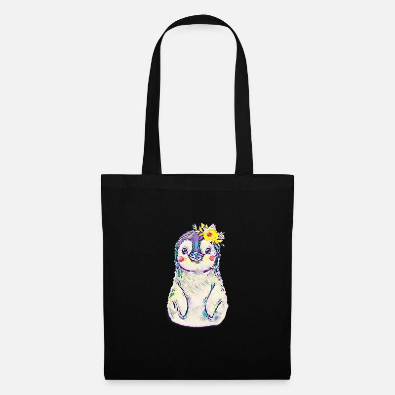 Pinguin - Stoffbeutel - Schwarz