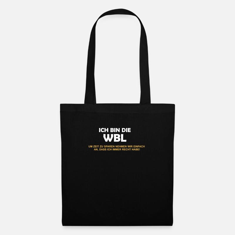 Wohnbereichsleitung WBL Recht Geschenk Pflege - Stoffbeutel - Schwarz