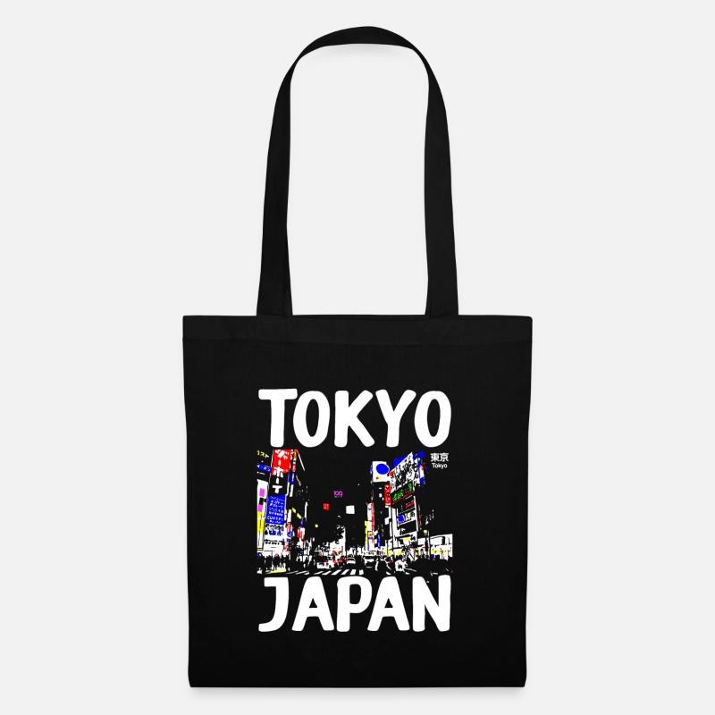 Tokyo, Japan - Stoffbeutel - Schwarz