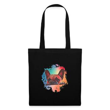 Bouledogue français - Sac en tissu - noir - Devant