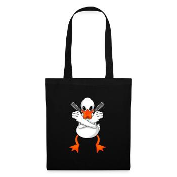 Duck with gun - Tote Bag - black - Front