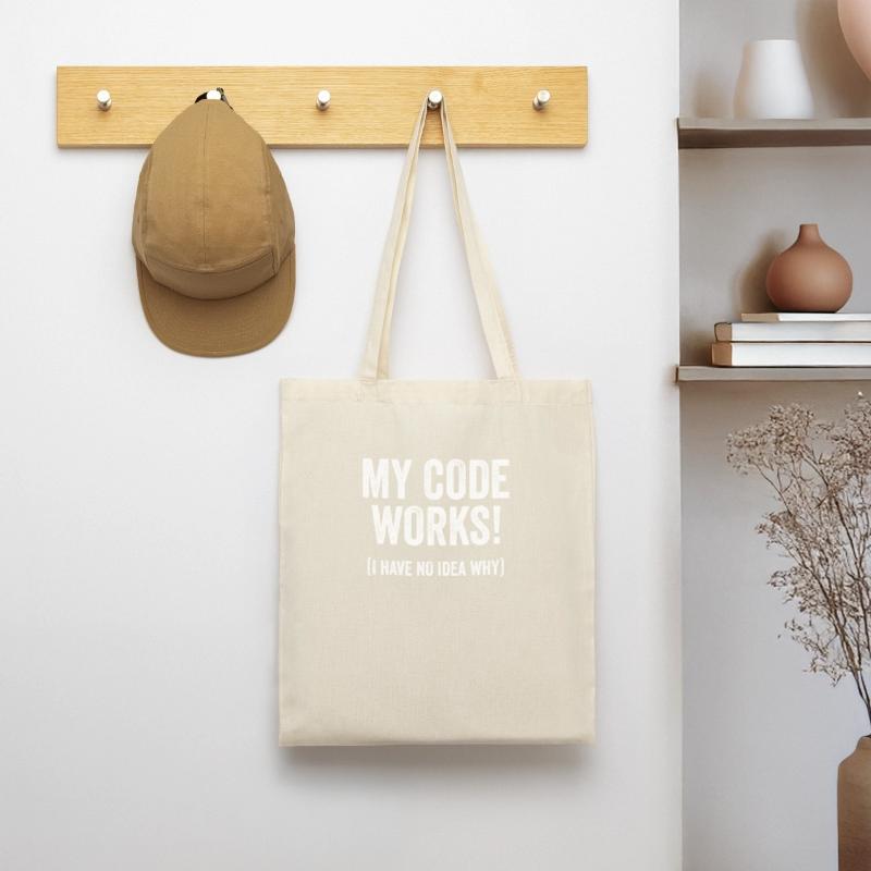 Funny programmer developer code humor quote Tote Bag