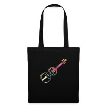 violoncelle - Sac en tissu - noir - Devant