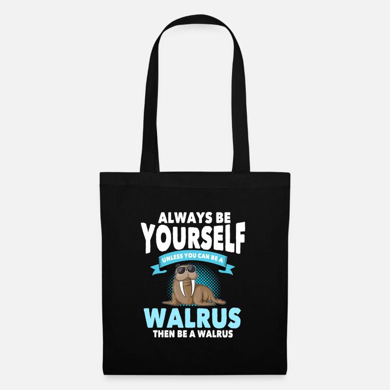 Walrösser - Stoffbeutel - Schwarz