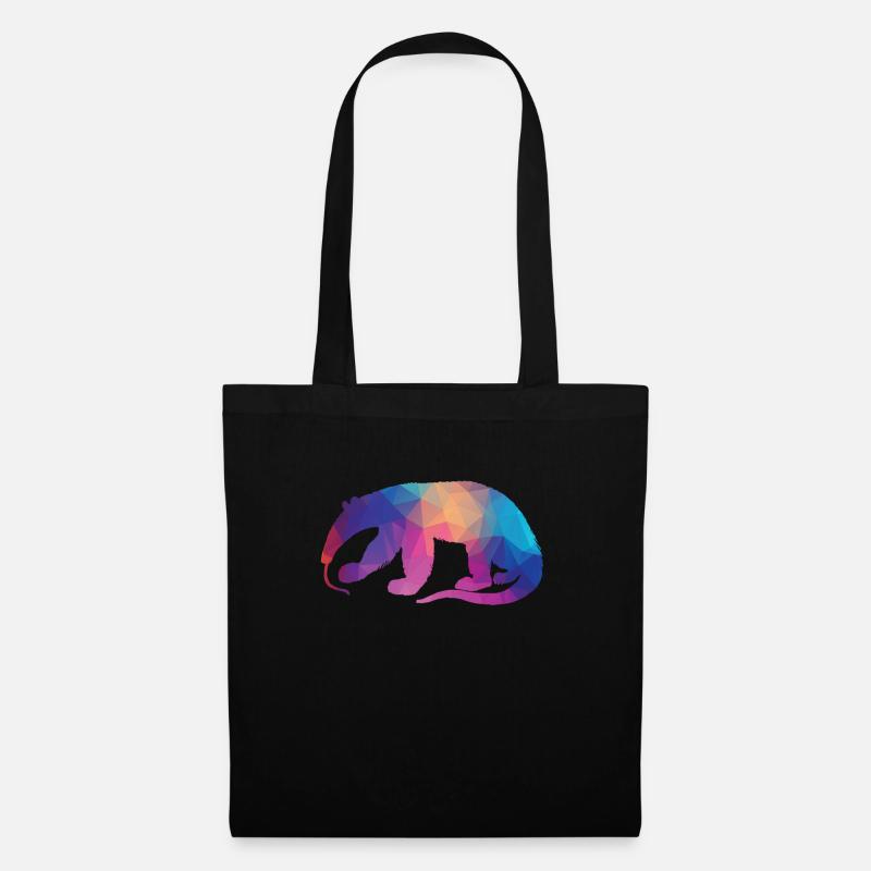 Ameisenbär Geometrisch - Stoffbeutel - Schwarz