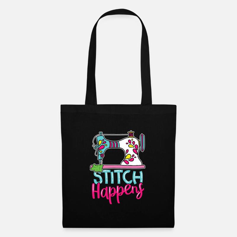 Stitch Happens - Stoffbeutel - Schwarz