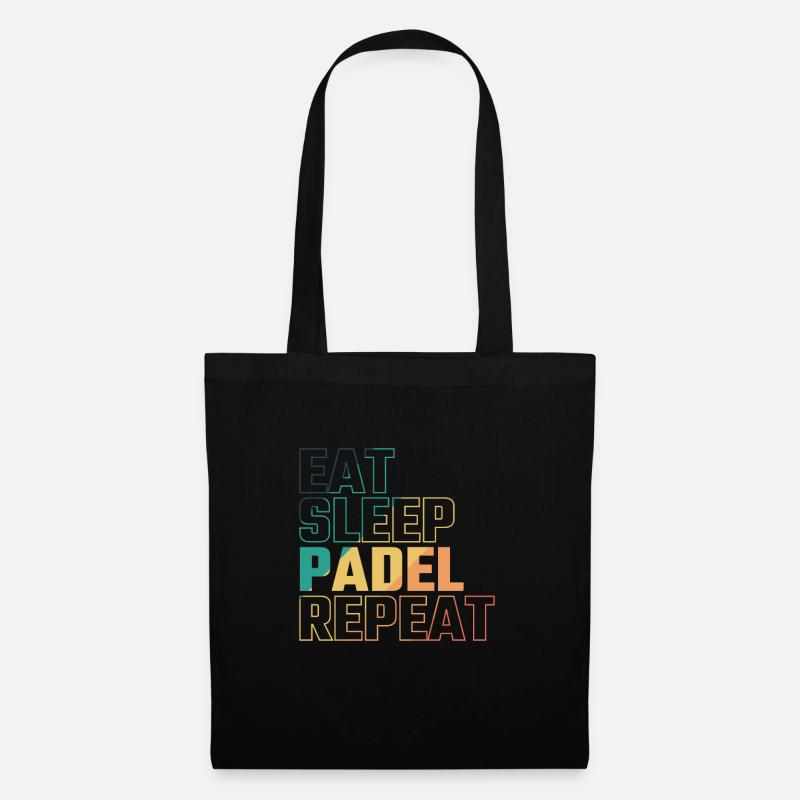 Eat Sleep Padel Repeat - Tote Bag - black