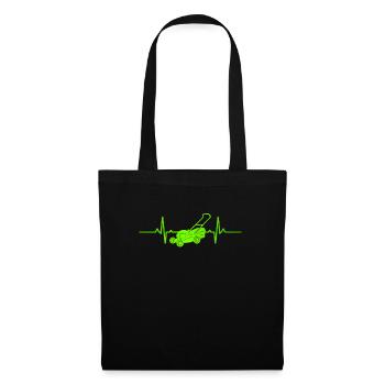 Tondre le rythme cardiaque - Sac en tissu - noir - Devant
