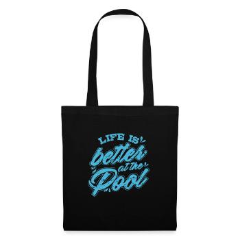 Natation Life is Better at the Pool - Sac en tissu - noir - Devant