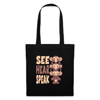 Seeing Hearing Speaking for a student or in the - Tote Bag - black - Front